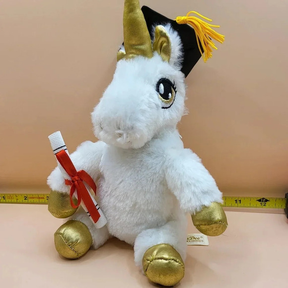 Dan Dee Other - Graduation Unicorn Plush Toy 8 Inch Dan Dee Collectors Choice School Diploma